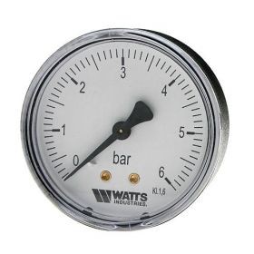 Манометр Watts 1/4 (оксиальный выход) 6 bar Ф50мм