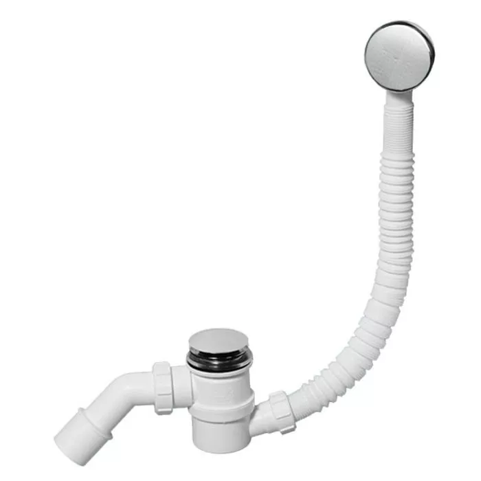Сифон для ванны автомат хром 1 1/2-40/50 McAlpine MRB11 (клик-клак)