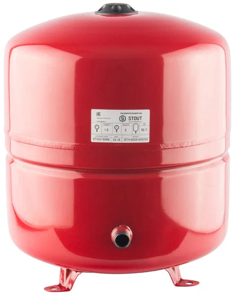 STOUT Расширительный бак на отопление (цвет красный) 50  STH-0005-000050